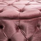 Pouf rond en velours touffeté Zelfa Modern Glam par Christopher Knight Home