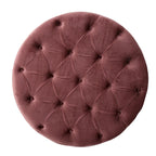Pouf rond en velours touffeté Zelfa Modern Glam par Christopher Knight Home