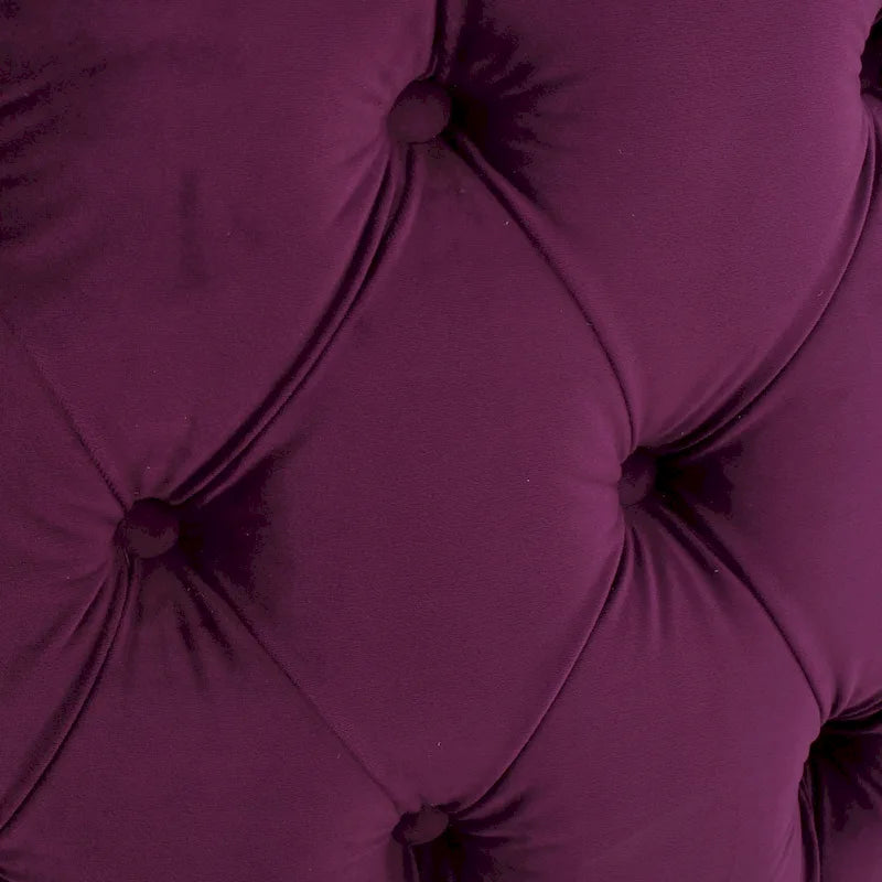 Pouf rond en velours touffeté Zelfa Modern Glam par Christopher Knight Home