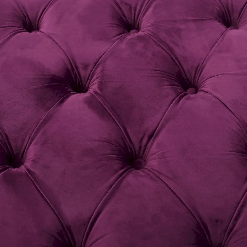 Pouf rond en velours touffeté Zelfa Modern Glam par Christopher Knight Home