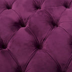 Pouf rond en velours touffeté Zelfa Modern Glam par Christopher Knight Home