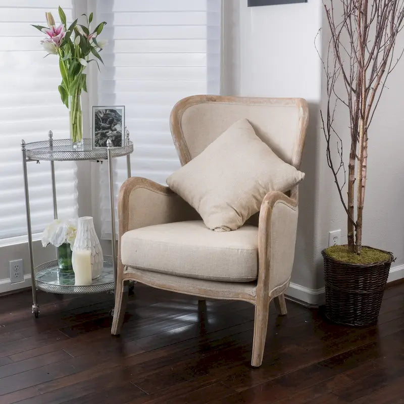 Fauteuil Crenshaw Fabric Wing de Christopher Knight Home