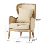 Fauteuil Crenshaw Fabric Wing de Christopher Knight Home