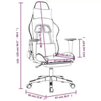 vidaXL Chaise de jeu avec repose-pieds, noir et doré, similicuir