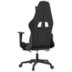 vidaXL Chaise de jeu avec repose-pieds, noir et camouflage, similicuir