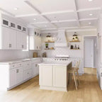 HOMLUX Meuble haut de cuisine prêt à assembler Shaker blanc - Installation facile