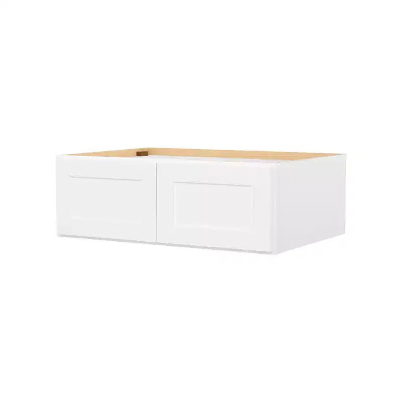 HOMLUX Easy-DIY 36 in W x 24 in D in Shaker White Ready to Assemble Wall Refrigerator Kitchen Cabinet with 2 Doors