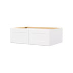 HOMLUX Easy-DIY 36 in W x 24 in D in Shaker White Ready to Assemble Wall Refrigerator Kitchen Cabinet with 2 Doors