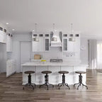 Meuble de cuisine mural pour réfrigérateur HOMLUX Easy-DIY de 36 po L x 24 po P en blanc Shaker, prêt à assembler, avec 2 portes