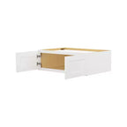 Meuble de cuisine mural pour réfrigérateur HOMLUX Easy-DIY de 36 po L x 24 po P en blanc Shaker, prêt à assembler, avec 2 portes