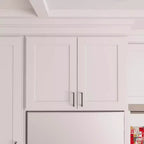 Meuble de cuisine mural pour réfrigérateur HOMLUX Easy-DIY de 36 po L x 24 po P en blanc Shaker, prêt à assembler, avec 2 portes