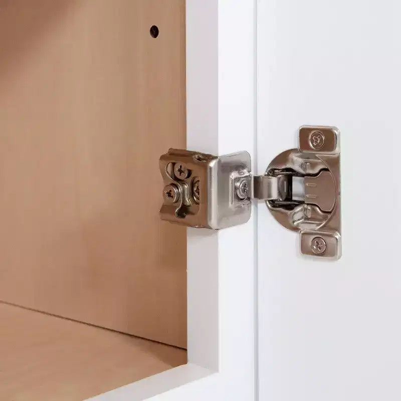Meuble de cuisine mural pour réfrigérateur HOMLUX Easy-DIY de 36 po L x 24 po P en blanc Shaker, prêt à assembler, avec 2 portes