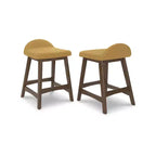 Signature Design by Ashley Lyncott, lot de 2 tabourets de bar rembourrés à hauteur de comptoir avec coussin en mousse, moutarde
