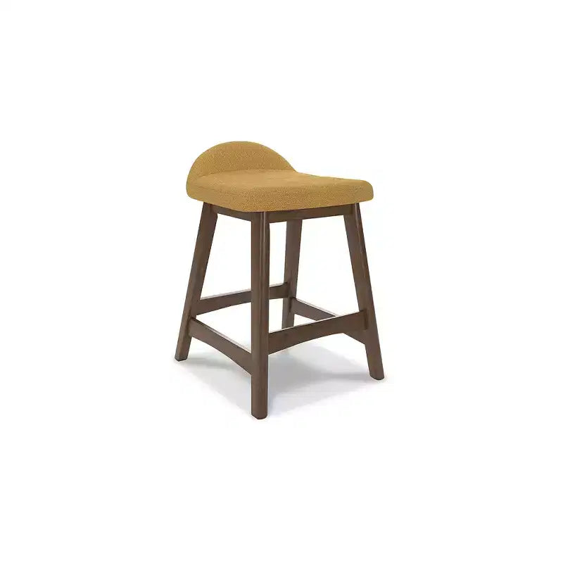 Signature Design by Ashley Lyncott, lot de 2 tabourets de bar rembourrés à hauteur de comptoir avec coussin en mousse, moutarde