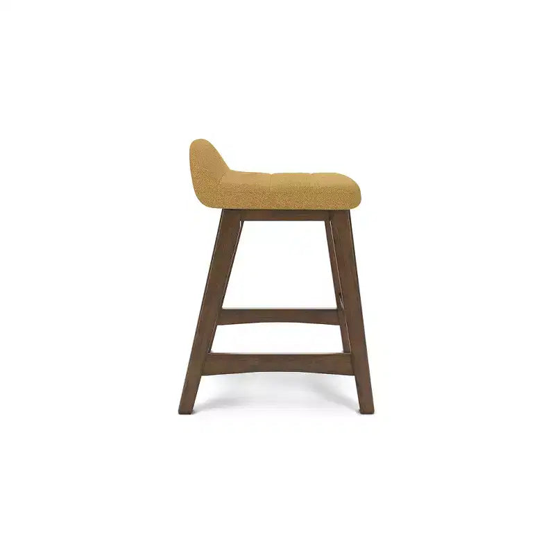 Signature Design by Ashley Lyncott, lot de 2 tabourets de bar rembourrés à hauteur de comptoir avec coussin en mousse, moutarde