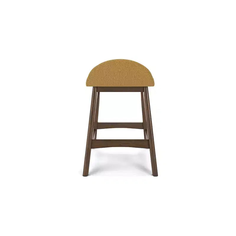 Signature Design by Ashley Lyncott, lot de 2 tabourets de bar rembourrés à hauteur de comptoir avec coussin en mousse, moutarde