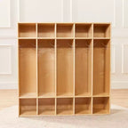 Vestiaire 5 sections ECR4Kids Streamline avec rangement à casiers, mobilier de classe