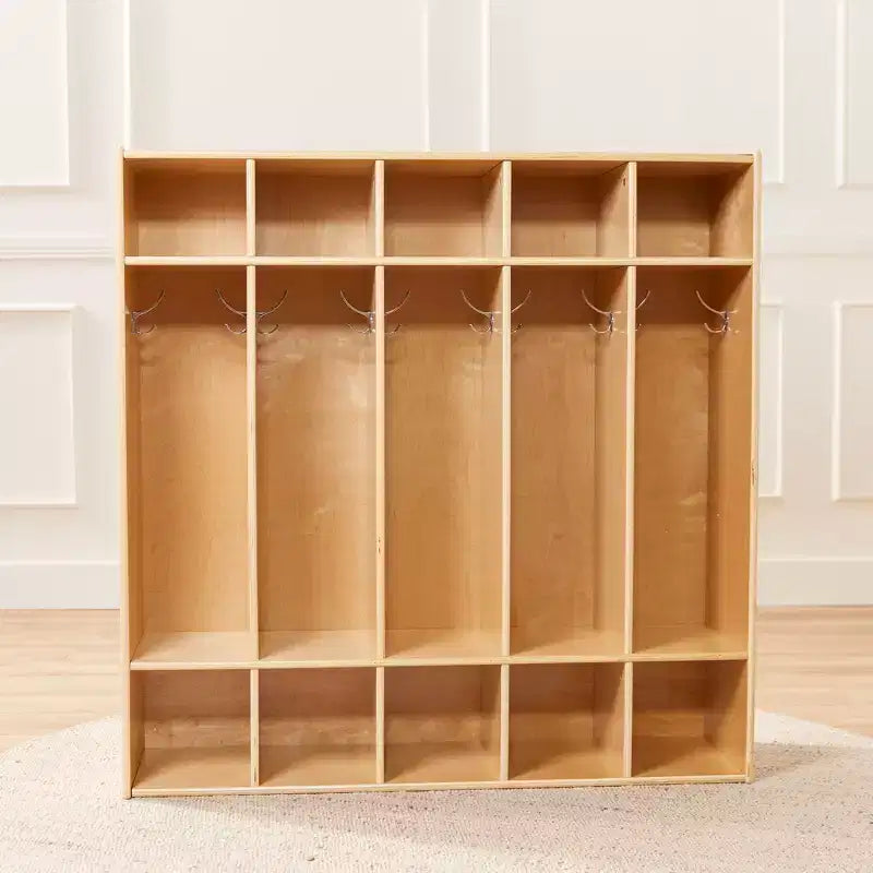 Vestiaire 5 sections ECR4Kids Streamline avec rangement à casiers, mobilier de classe