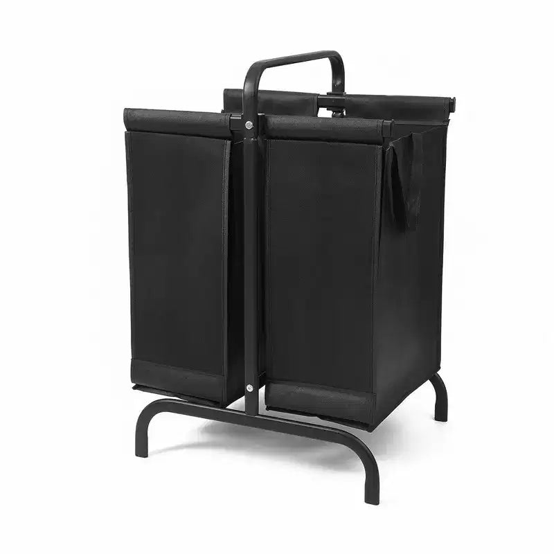 Panier à linge avec couvercle, Panier à linge 110L avec 2 sacs amovibles, Panier à linge sale à 2 compartiments pour buanderie, placard, salle de bain