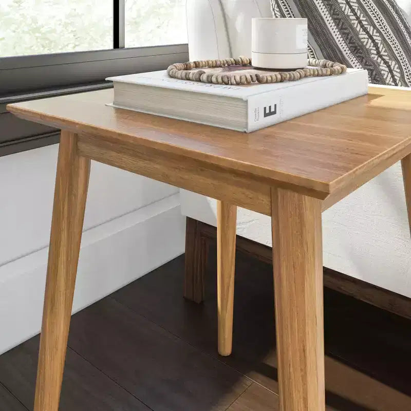 Table d'appoint rectangulaire Plank+Beam 20 au style moderne du milieu du siècle, table basse en bois massif pour salon