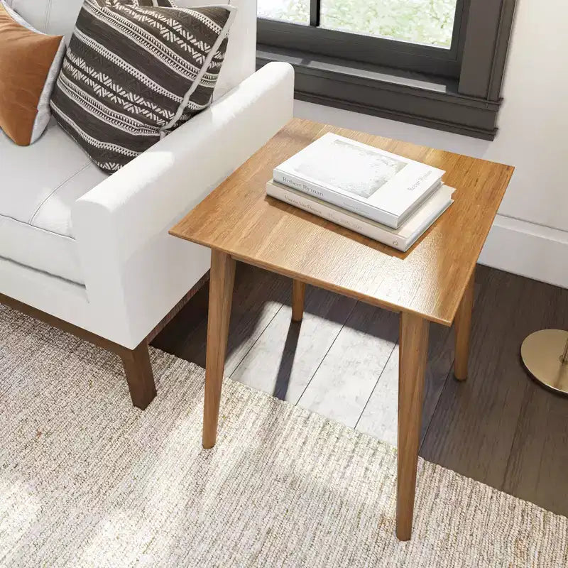 Table d'appoint rectangulaire Plank+Beam 20 au style moderne du milieu du siècle, table basse en bois massif pour salon