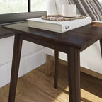 Table d'appoint rectangulaire Plank+Beam 20 au style moderne du milieu du siècle, table basse en bois massif pour salon