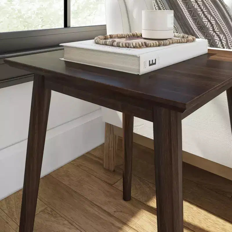 Table d'appoint rectangulaire Plank+Beam 20 au style moderne du milieu du siècle, table basse en bois massif pour salon