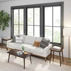 Table d'appoint rectangulaire Plank+Beam 20 au style moderne du milieu du siècle, table basse en bois massif pour salon