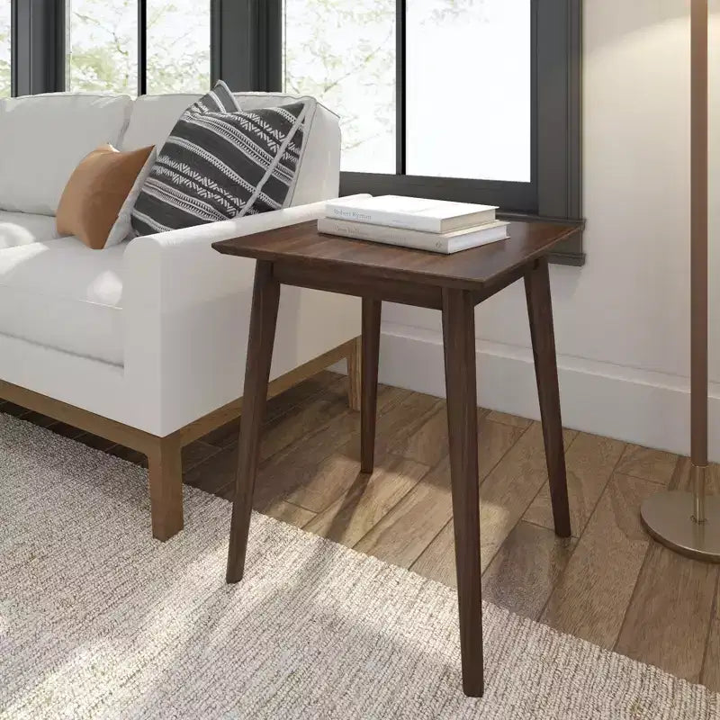 Table d'appoint rectangulaire Plank+Beam 20 au style moderne du milieu du siècle, table basse en bois massif pour salon