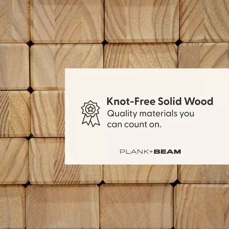 Cadre de lit simple Plank+Beam Farmhouse avec tête de lit en planches, lit plateforme en bois massif