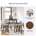 Tabouret de bar rembourré Signature Design by Ashley Lyncott à hauteur de comptoir avec coussin en mousse, lot de 2, gris clair