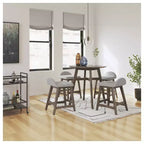 Tabouret de bar rembourré Signature Design by Ashley Lyncott à hauteur de comptoir avec coussin en mousse, lot de 2, gris clair