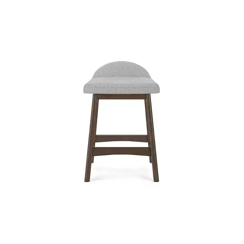 Tabouret de bar rembourré Signature Design by Ashley Lyncott à hauteur de comptoir avec coussin en mousse, lot de 2, gris clair