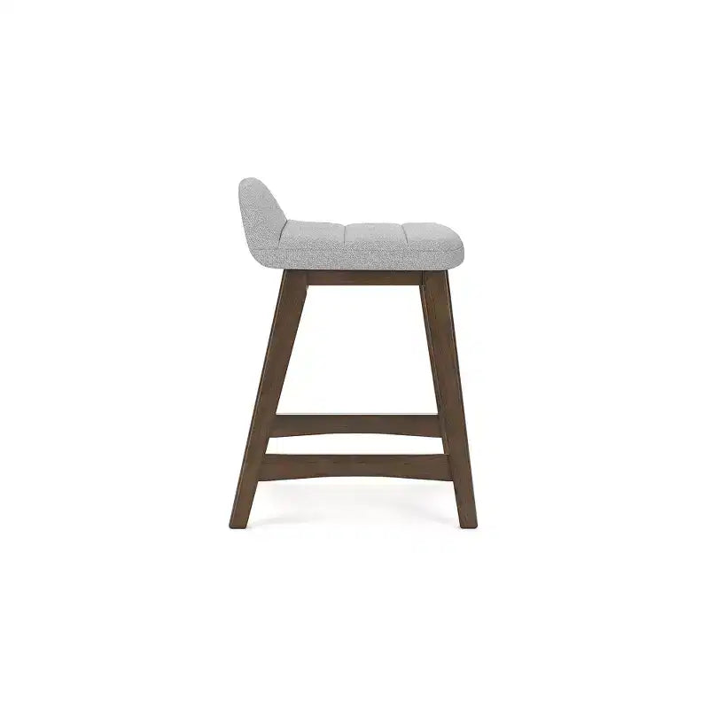 Tabouret de bar rembourré Signature Design by Ashley Lyncott à hauteur de comptoir avec coussin en mousse, lot de 2, gris clair