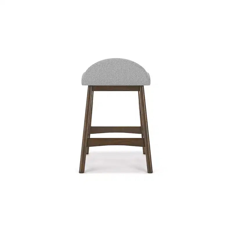 Tabouret de bar rembourré Signature Design by Ashley Lyncott à hauteur de comptoir avec coussin en mousse, lot de 2, gris clair