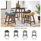 Tabouret de bar rembourré Signature Design by Ashley Lyncott à hauteur de comptoir avec coussin en mousse, lot de 2, gris clair