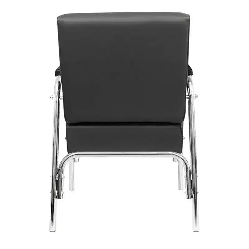 PureSana Chromium Ella Fauteuil de coiffure professionnel en vinyle à inclinaison automatique, gris