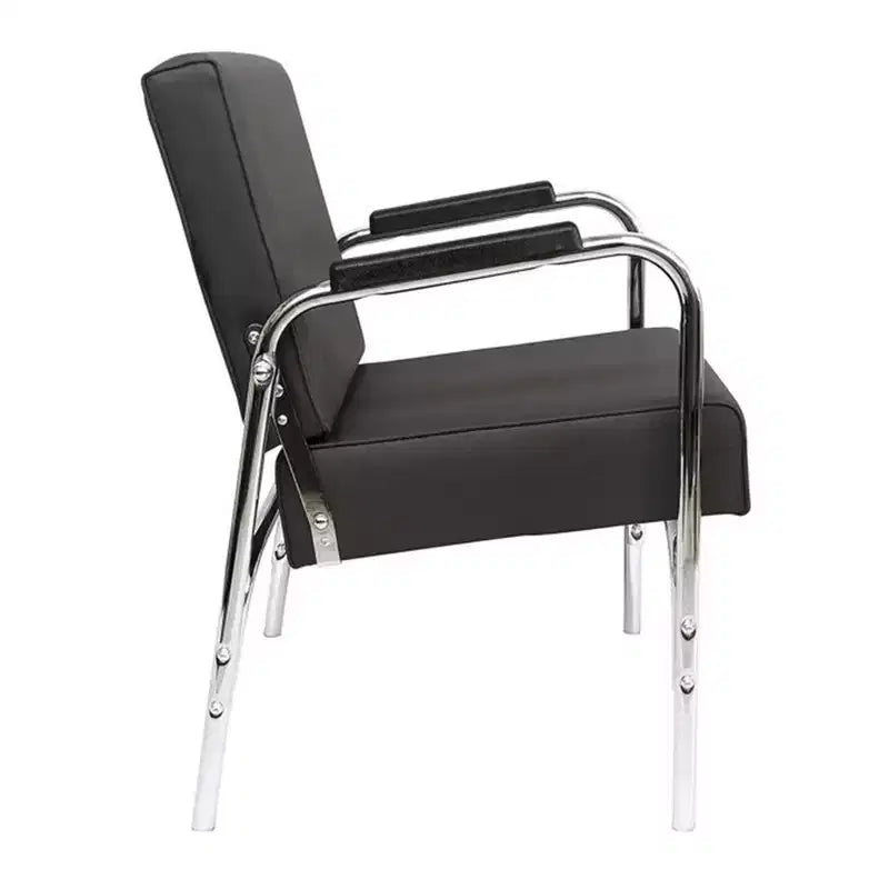 PureSana Chromium Ella Fauteuil de coiffure professionnel en vinyle à inclinaison automatique, gris