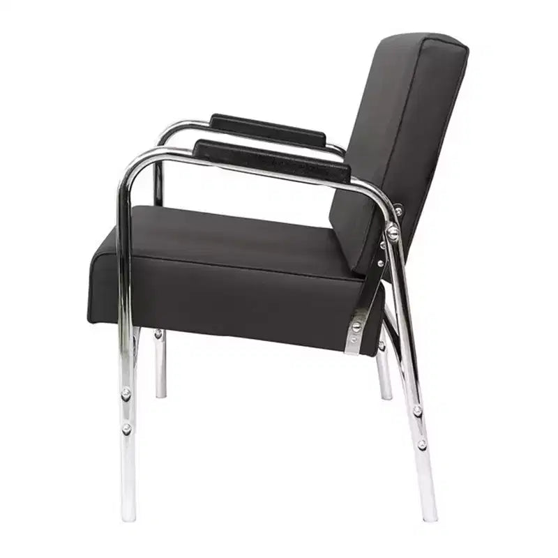 PureSana Chromium Ella Fauteuil de coiffure professionnel en vinyle à inclinaison automatique, gris