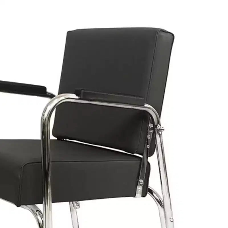 PureSana Chromium Ella Fauteuil de coiffure professionnel en vinyle à inclinaison automatique, gris