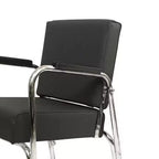 PureSana Chromium Ella Fauteuil de coiffure professionnel en vinyle à inclinaison automatique, gris