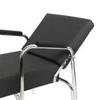PureSana Chromium Ella Fauteuil de coiffure professionnel en vinyle à inclinaison automatique, gris