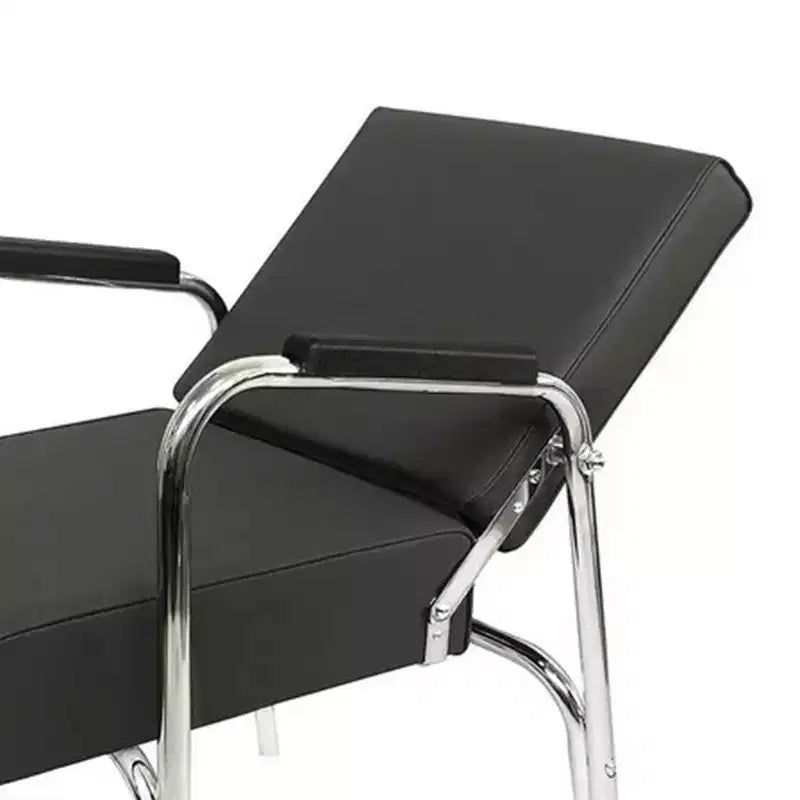 PureSana Chromium Ella Fauteuil de coiffure professionnel en vinyle à inclinaison automatique, gris