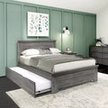 Plank+Beam Solid Wood Farmhouse Full Bed with Panel Headboard with Trundle