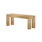 Banc de salle à manger moderne Plank+Beam, banc en bois massif pour table à manger, 49