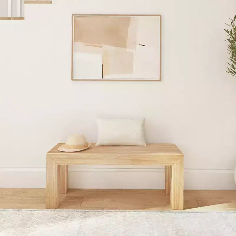 Banc de salle à manger moderne Plank+Beam, banc en bois massif pour table à manger, 49