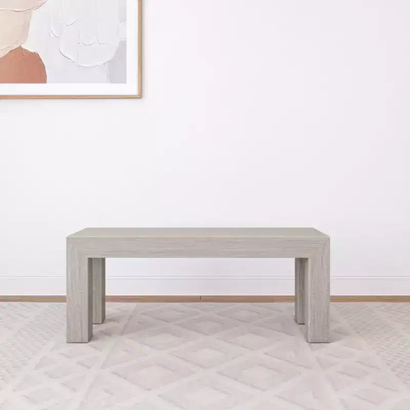 Banc de salle à manger moderne Plank+Beam, banc en bois massif pour table à manger, 49
