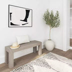 Banc de salle à manger moderne Plank+Beam, banc en bois massif pour table à manger, 49