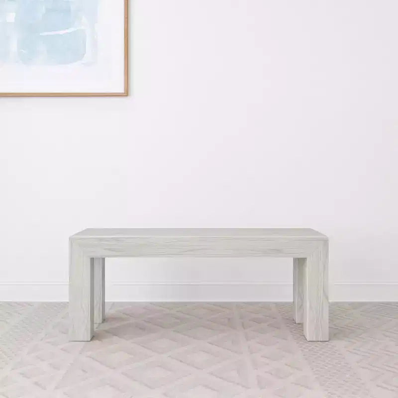 Banc de salle à manger moderne Plank+Beam, banc en bois massif pour table à manger, 49