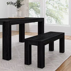 Banc de salle à manger moderne Plank+Beam, banc en bois massif pour table à manger, 49